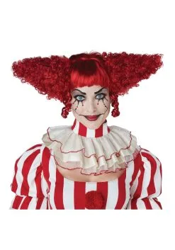 California Costume Collection Dark Red Creepy Clown Wig