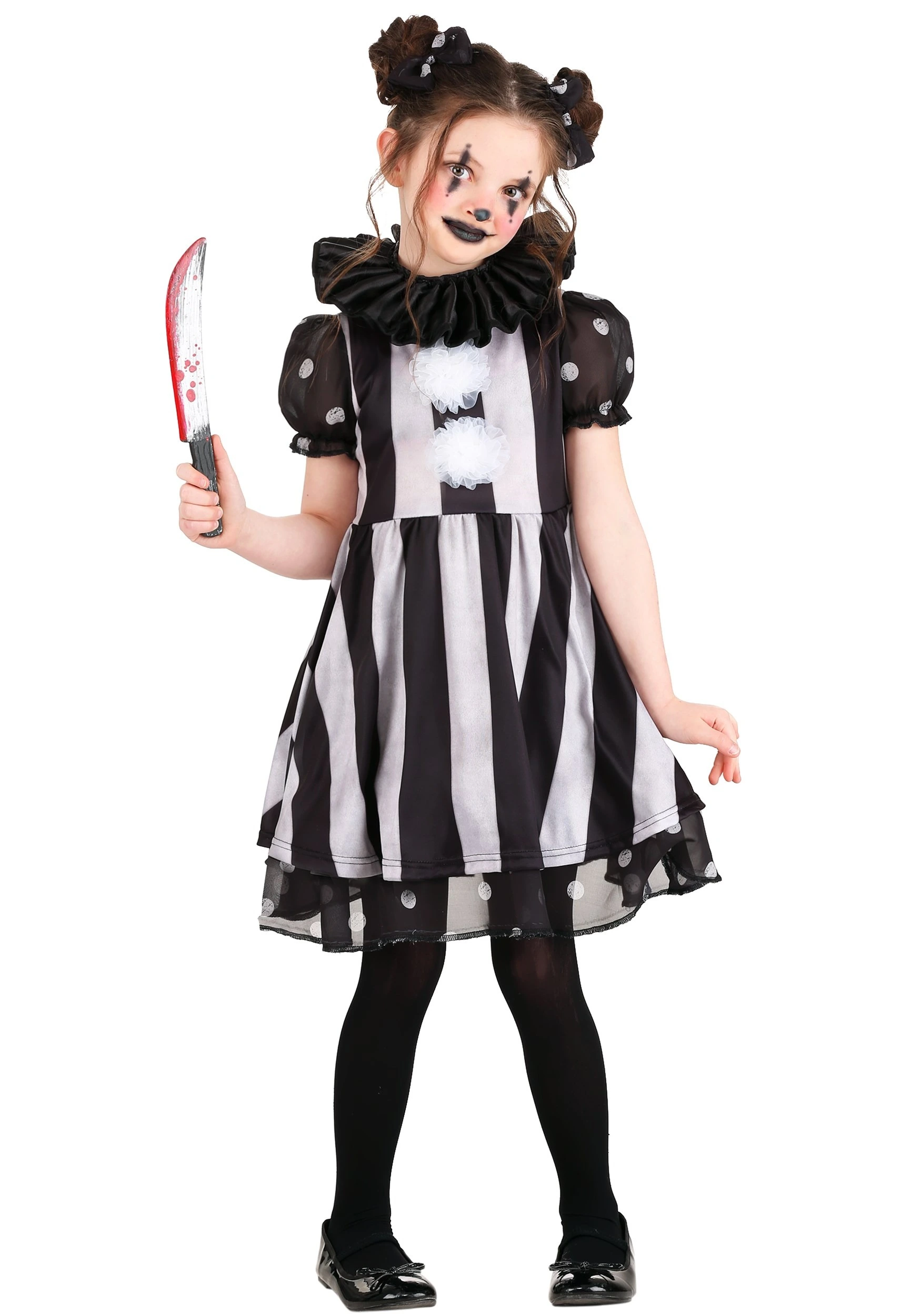 Fun Costumes Girl's Dark Circus Clown Costume 3 Fun Costumes Girl's Dark Circus Clown Costume