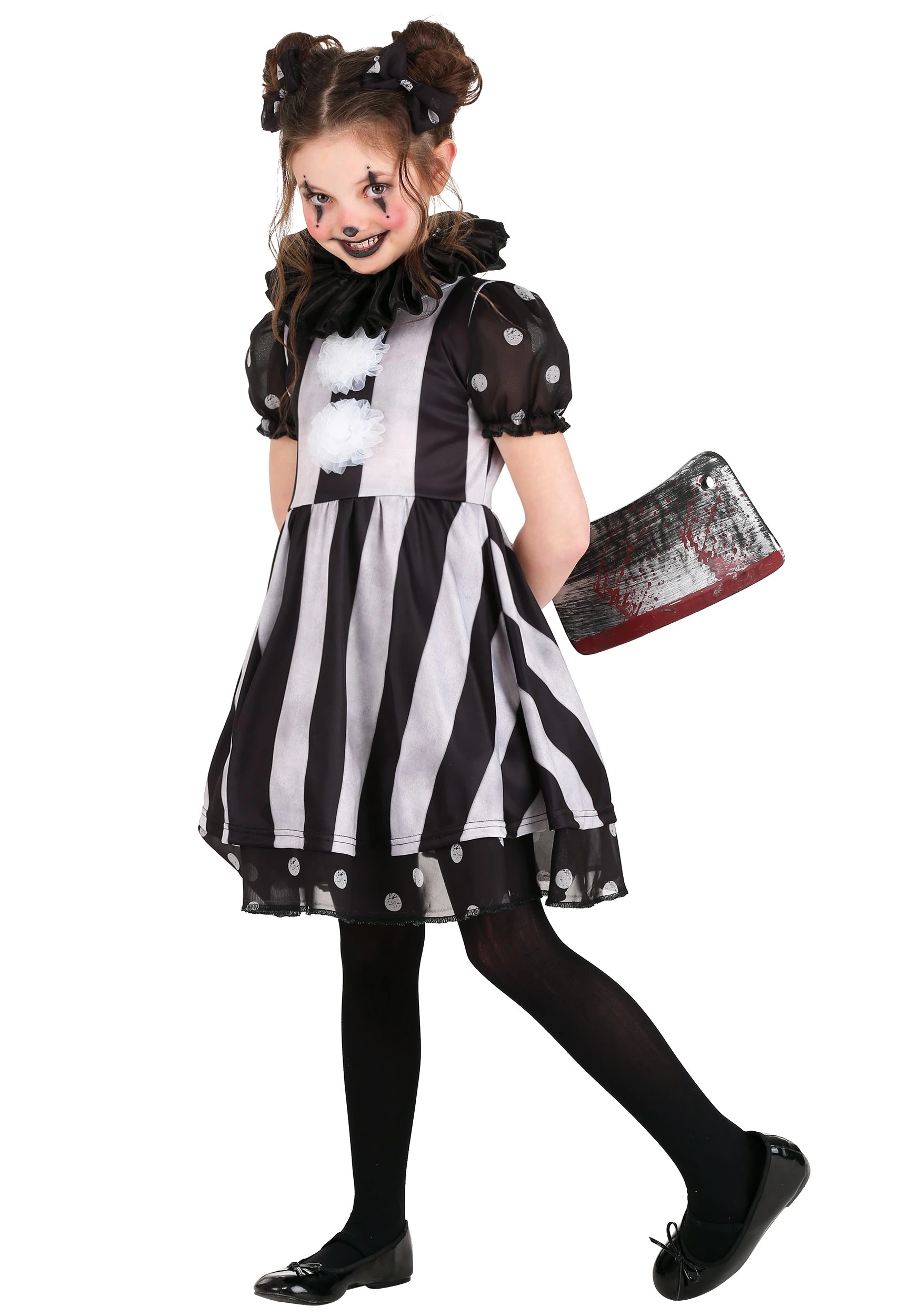 Fun Costumes Girl's Dark Circus Clown Costume 4 Fun Costumes Girl's Dark Circus Clown Costume - Image 2