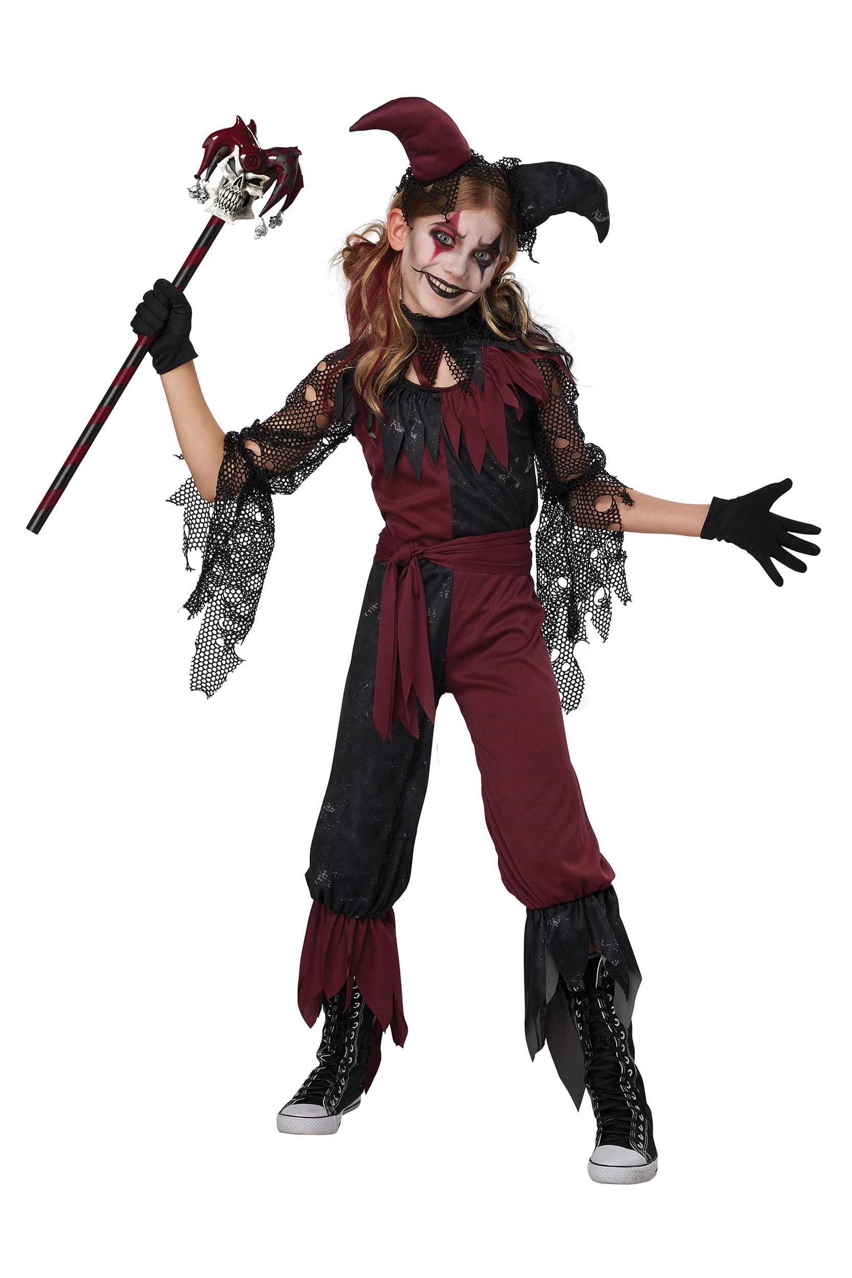 California Costume Collection Girl's Psycho Jester Costume 3 California Costume Collection Girl's Psycho Jester Costume