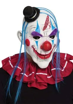 Fun World Red And Blue Evil Clown Mask For Adults