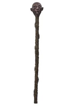 Ghoulish Productions Creepy Shrunken Head Voodoo Staff