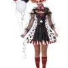 California Costume Collection Creepy Clown Costume For Women -California Costume Store womens creepy clown costume