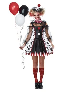California Costume Collection Creepy Clown Costume For Women