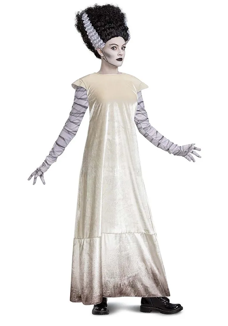 Outlet Straight Jacket Costumes Store -California Costume Store monsters adult deluxe bride of frankenstein costum 768x1097 1